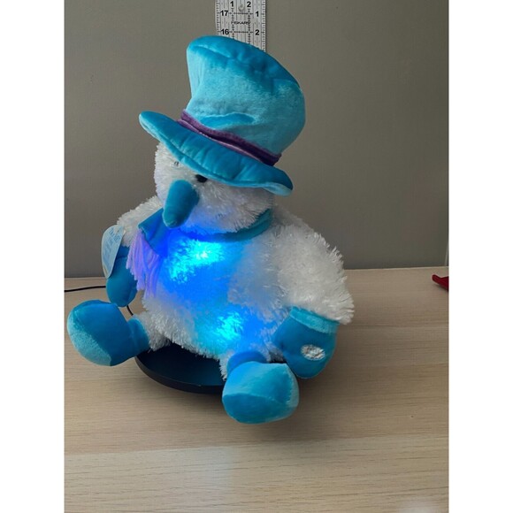 Dan Dee 10" Animated Plush Snowman Sings Elvis Blue Christmas Lights & Music - Picture 3 of 10